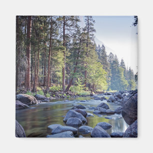Merced River Yosemite National Park at Sunrise Magnet