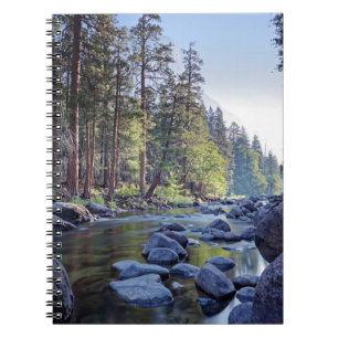 Merced River Yosemite National Park at Sunrise Notebook