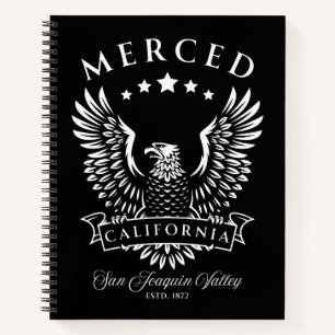 Merced San Joaquin Valley California Vintage Eagle Notebook
