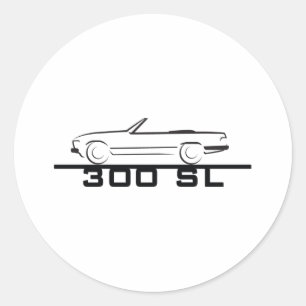 Mercedes 300 SL Type 107 Classic Round Sticker