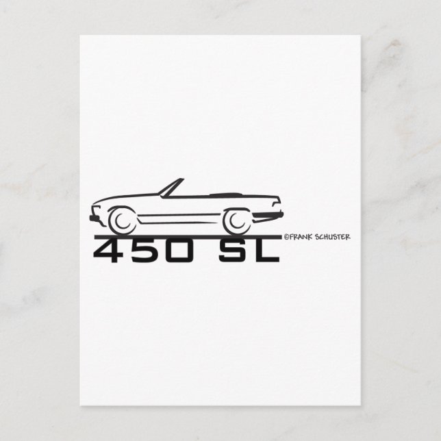 Mercedes 450SL Postcard (Front)
