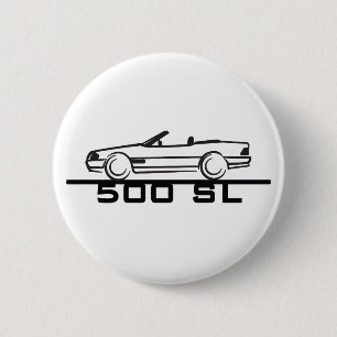 Mercedes 500 SL Type 129 6 Cm Round Badge
