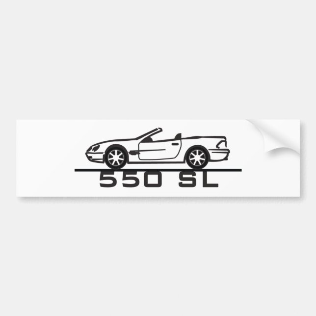 Mercedes 550 SL Type 230 Bumper Sticker (Front)