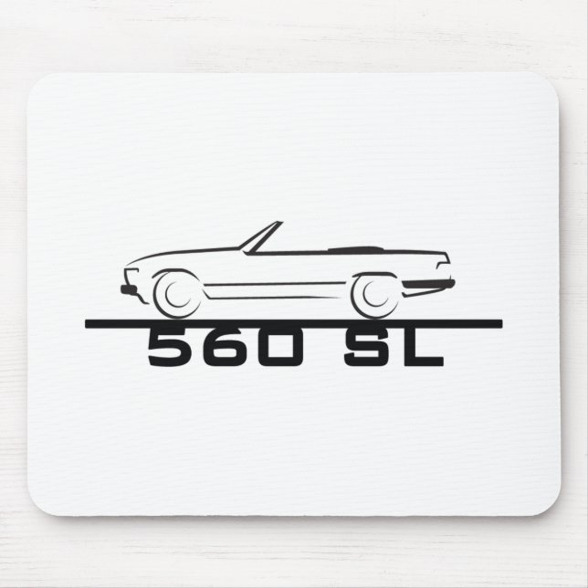 Mercedes 560 SL Type 107 Mouse Pad (Front)