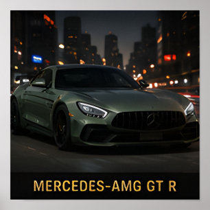 Mercedes AMG GT R Modern German Sports Car  Poster