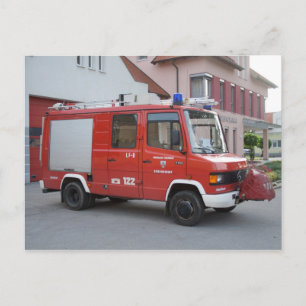 Mercedes Benz 711D Rosenbauer Postcard