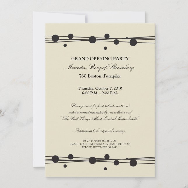 Mercedes-Benz Grand Opening Invitation (Front)