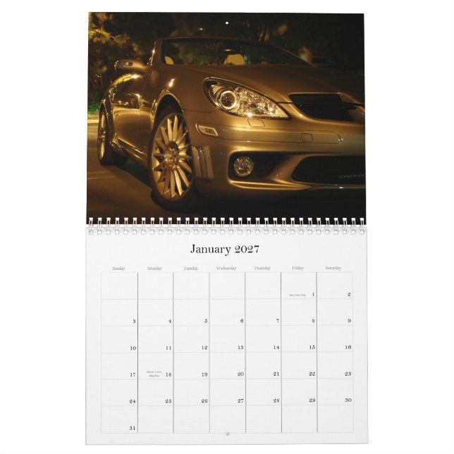 Mercedes Benz SLK 2010 Calendar (Jan 2027)