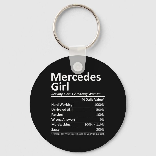 Mercedes Girl Tx Texas Funny City Home Roots Usa G Key Ring (Front)