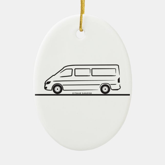 Mercedes Sprinter Ceramic Tree Decoration (Front)