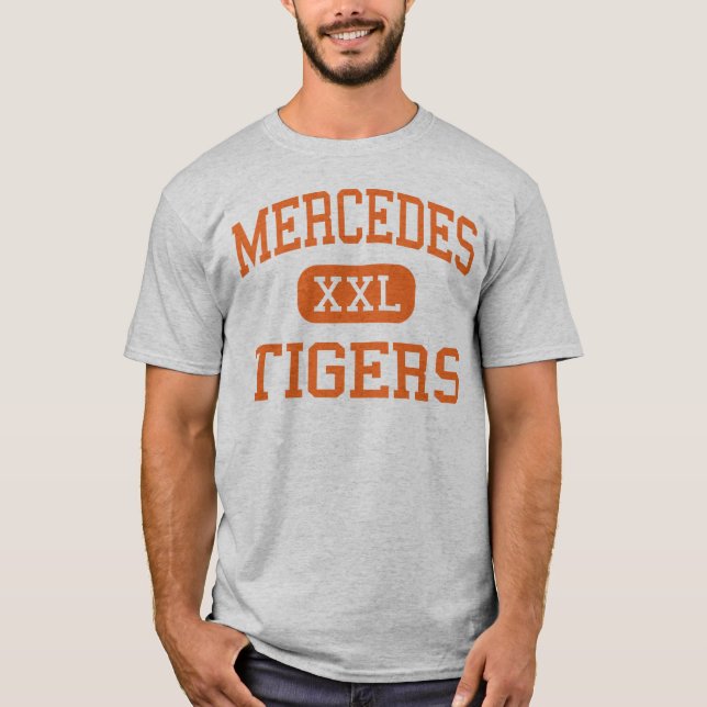 Mercedes - Tigers - High School - Mercedes Texas T-Shirt (Front)
