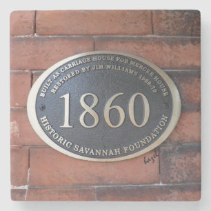Mercer Williams Carriage House Sign, Savannah Stone Coaster