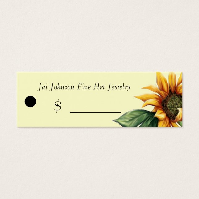 Merchandise Price Tags (Sunflower) (Front)