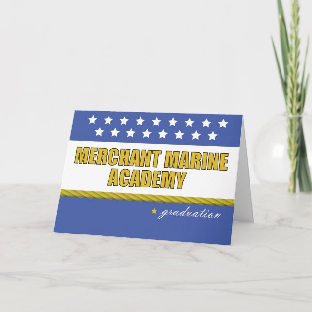 Merchant Marine Academy Graduation Congratulations Card (Front)