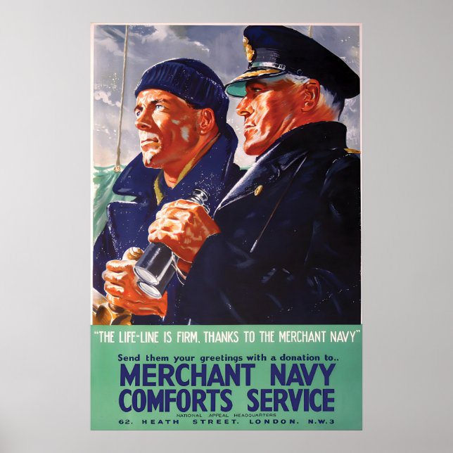 Merchant Navy Comforts Service Poster, Great Poster (Front)