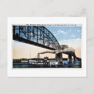 Merchants Bridge, Mississippi River, St. Louis, MO Postcard