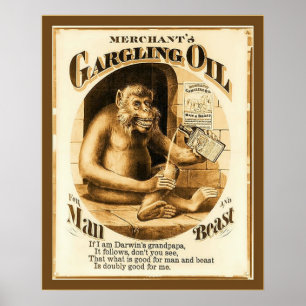 Merchant's Gargling Oil ~ Vintage Advertising Poster