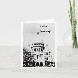 merci beaucoup 3 thank you card