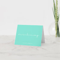 Merci Beaucoup in Mint Minimalist Personalised