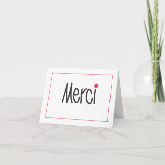 Merci Business Thank You Note in any language Card