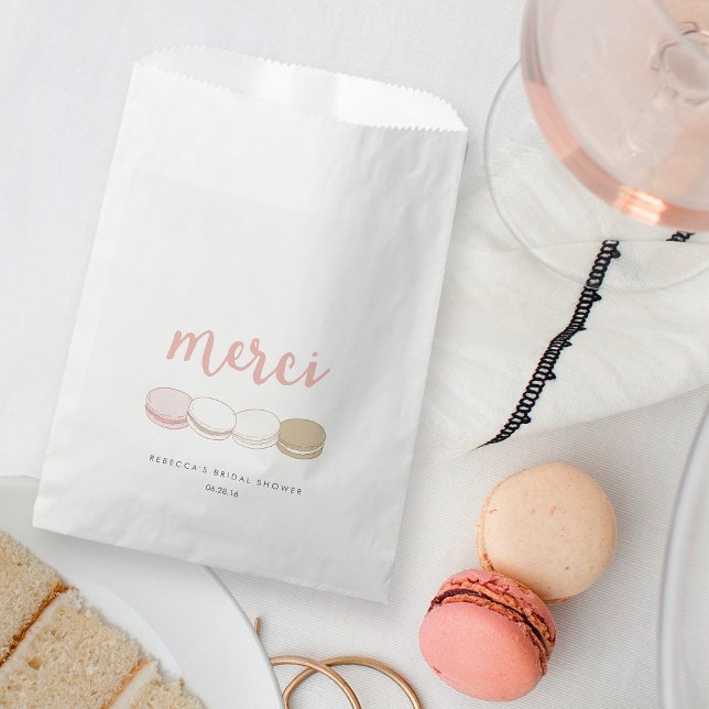 Merci French Macarons Bridal Shower Favour Bags (Creator Uploaded)
