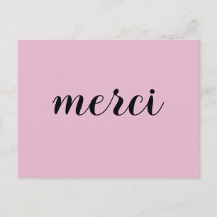 Merci French Thanks Thank You Postcard