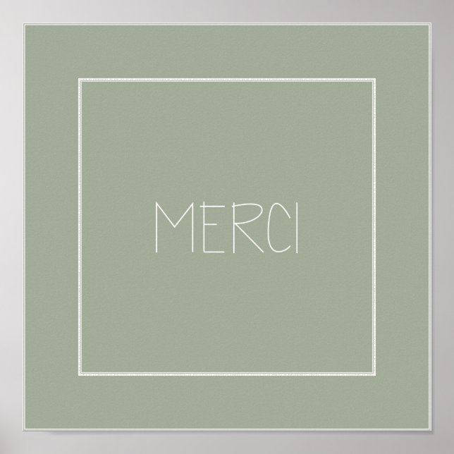 MERCI - Thank You - French Poster (Front)