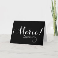 Merci | Whimsical Calligraphy Thank You Card