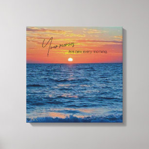 Mercies Are New Every Morning Beautiful Sunrise Canvas Print