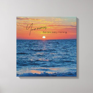 Mercies Are New Every Morning Beautiful Sunrise Canvas Print