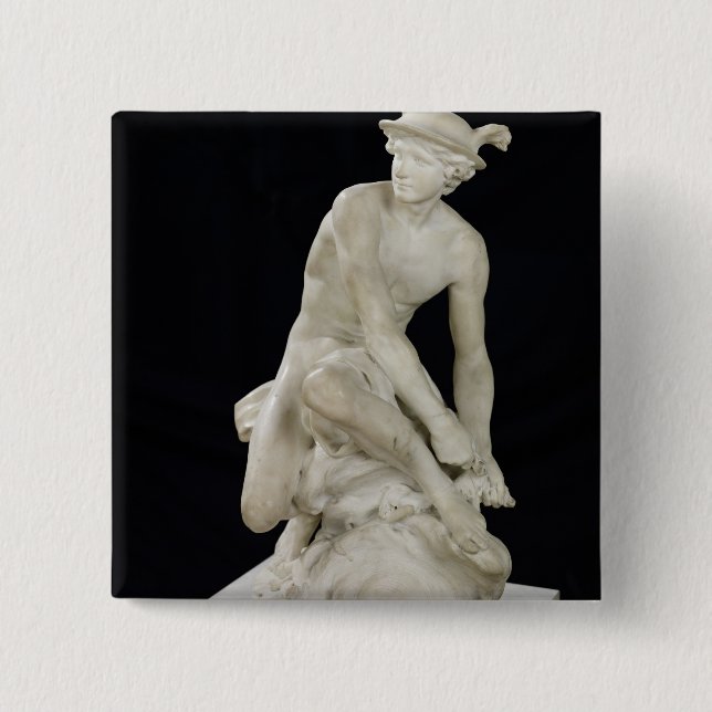 Mercury Attaching his Winged Sandals, 1744 15 Cm Square Badge (Front)