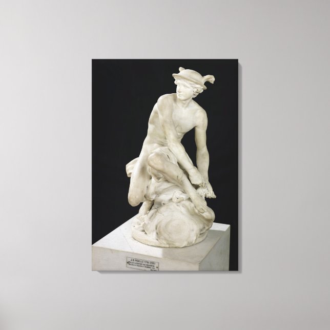 Mercury Attaching his Winged Sandals, 1744 Canvas Print (Front)