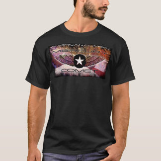 Mercury Comet Winged-Star Faded Flag Design T-Shirt
