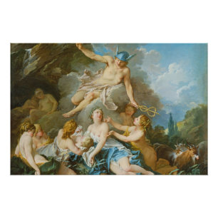 Mercury confiding the infant Baccus to the Nymphs Poster