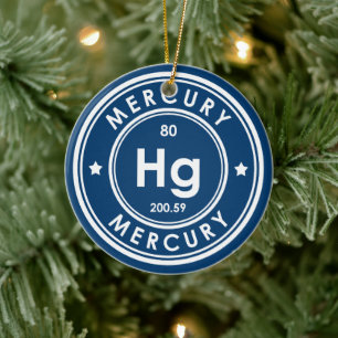 Mercury Element Blue Ceramic Ornament