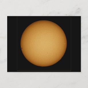 Mercury in transit across the sun postcard