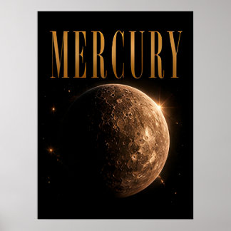 Mercury Luxury Space Editorial Graphic Poster