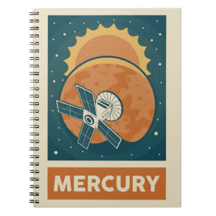 Mercury Retro Galaxy Satellite Notebook