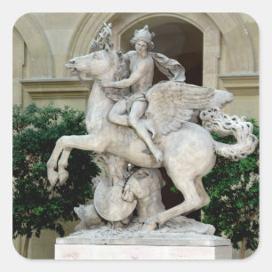 Mercury riding Pegasus Square Sticker