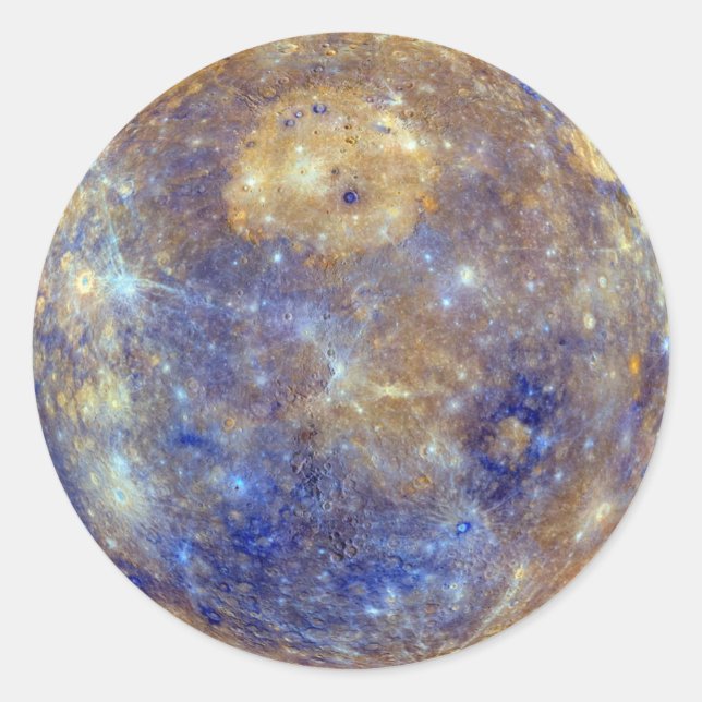 Mercury the Planet. Paradiso Classic Round Sticker (Front)