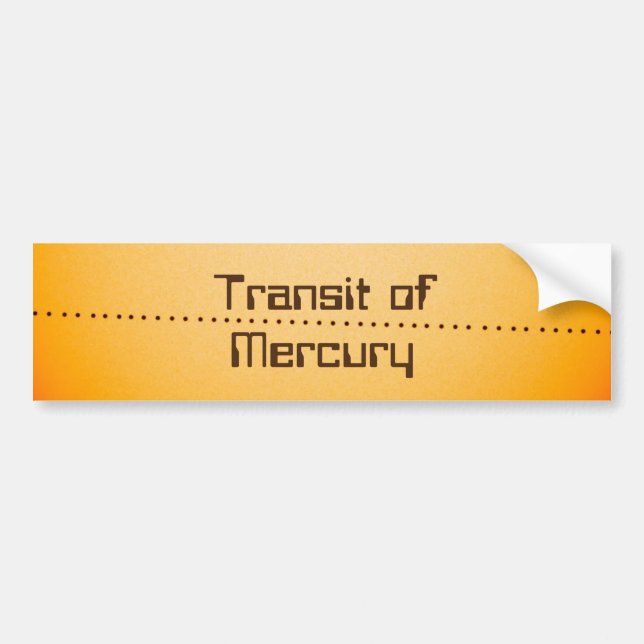 Mercury Transit of the Sun Bumper Sticker (Front)