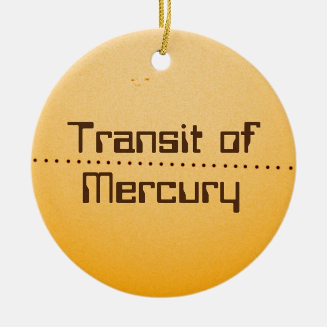 Mercury Transit of the Sun Ceramic Tree Decoration (Front)