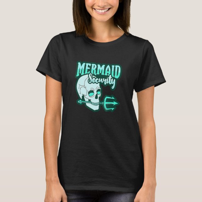 Merdaddy Security Merman Mermaid Daddy Fish Father T-Shirt (Front)