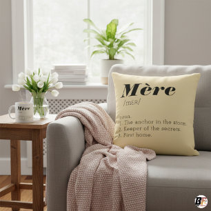 Mère Definition French Mother's Day Gift Cushion