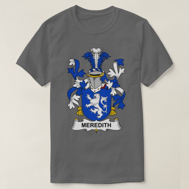 Meredith Coat of Arms Family Crest  T-Shirt (Design Front)