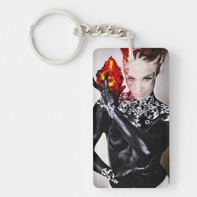 Meredith on fire key ring (Front)