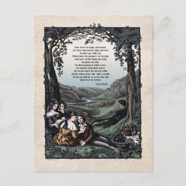 Meredith "Pastorals" Victorian Postcard (Front)