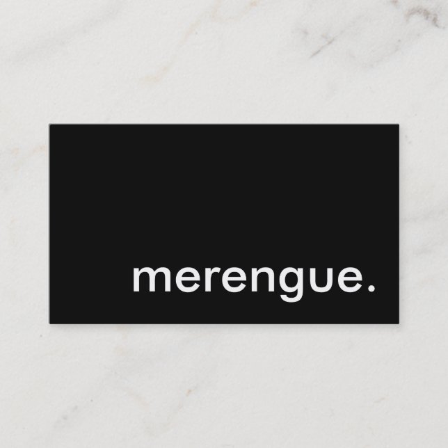 merengue. business card (Front)