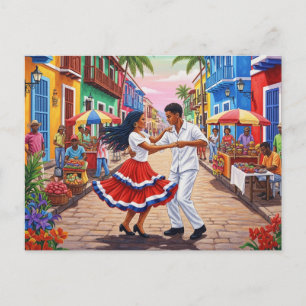 Merengue Dancers Dominican Republic Postcard