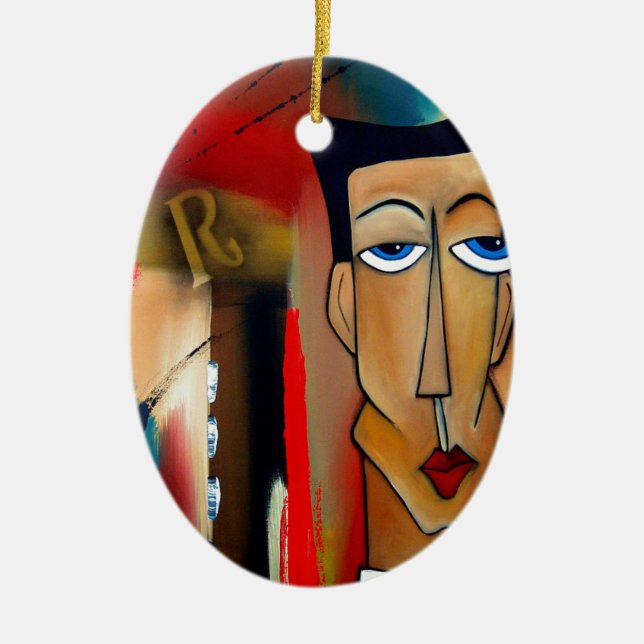 merger-abstract art ceramic tree decoration (Front)